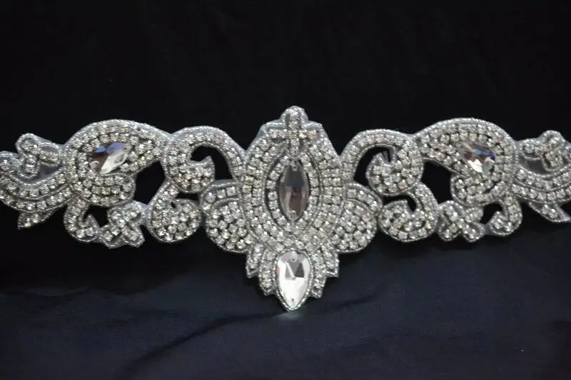 

Luxury & Fashion crystal patch for wedding dress belt embroidery applique patches DIY Necklace Jewelry Beads Retail