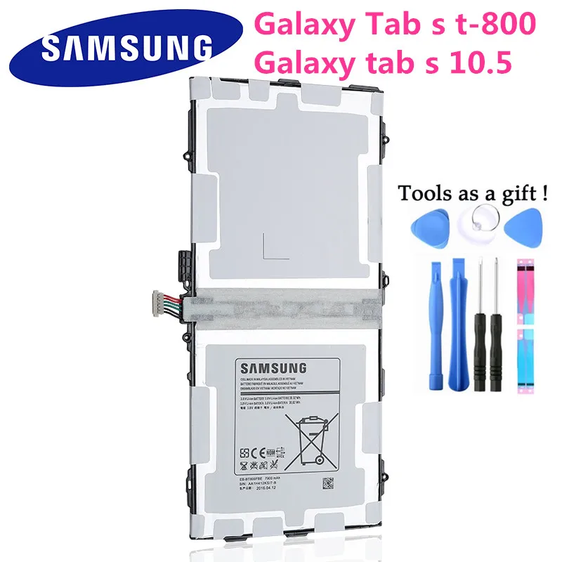 Оригинальный аккумулятор для Samsung Galaxy Tab S 10 5 T800 T801 EB-BT800FBE 8100 мАч T805 полная емкость |