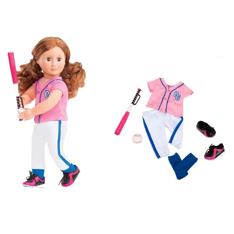 

Doll Clothes Fit 18inch Doll 45cm Baby Doll Outfits Hit a Homerun Baseball Outfit for 18-inch Dolls