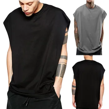 

mens Tops Blouse Men's Summer Casual Fashion Hip Hop Style Pure Color Sports Sleeveless Vest Tops