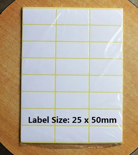 Blank White Sticky Labels 25 x 50mm Price Code Index Sticker Tag Self Adhesive 3 To 10 Sheets-in ...