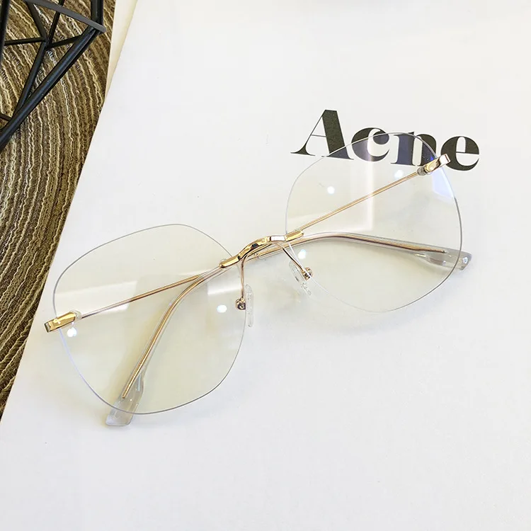 Квадратные негабаритные солнцезащитные очки с прозрачными линзами женские большие солнцезащитные очки с металлической оправой Модные прозрачные солнцезащитные очки без оправы