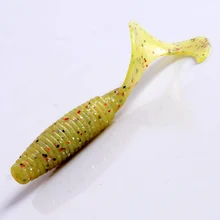 Fishing lure 5Pcs/lot 3.3g 70mm quality professional soft lure worm curly tail grub Artificial Fake Bait fly fishing wobbler