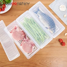 BalleenShiny прозрачный кухонный пластиковый контейнер для хранения продуктов, коробка для сохранения слива воды, контейнер для холодильника, посуда