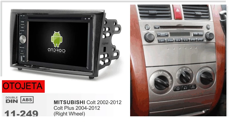 

Frame+android 6.0 car dvd player for mitsubishi colt plus right wheel 2002-2012 multimedia car stereo tape recorder headunits