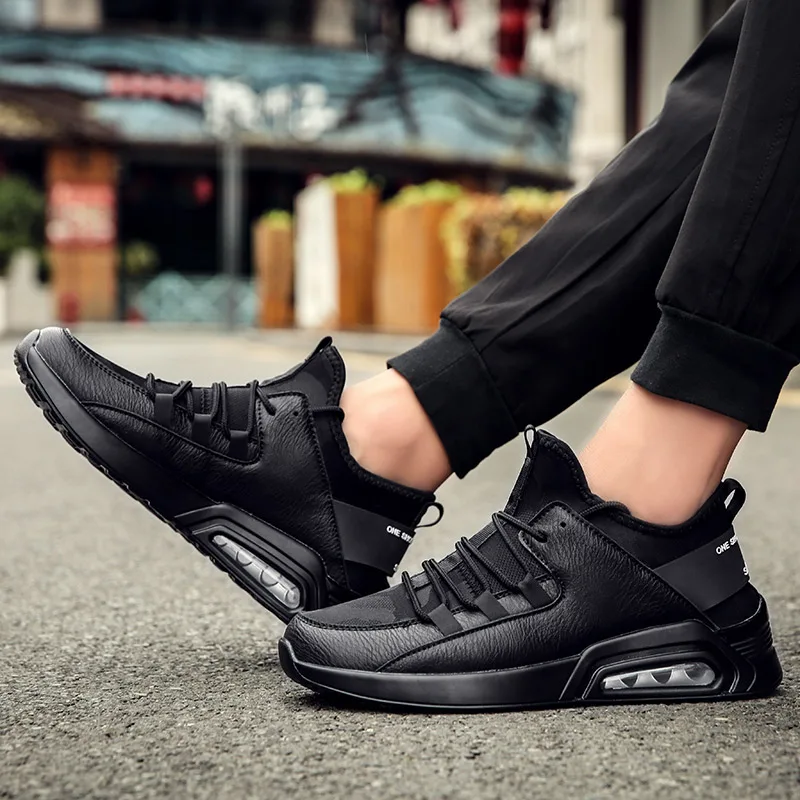 

Thestron Shoes Men Leather Genuine Footwear Brand High Top Sneakers 2018 Autumn New Black White Male Casual Shoes Men Hot Sale
