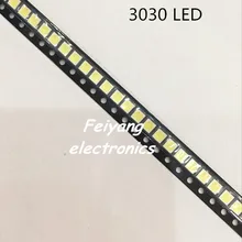 100 шт. высокой мощности SMD светодиодный 1 Вт 3 в холодный белый 3030 светодиодный Диод lcd задний светильник ing tv с подсветкой задний светильник светодиодный ТВ ПОДСВЕТКА