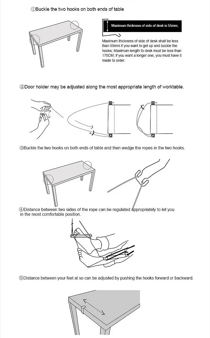 Стол для ног опора для стоп Офисный гамак для ног
