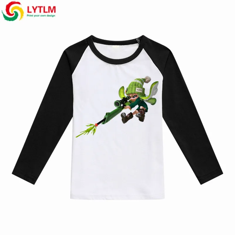

LYTLM Baby Boys Shirts Long Sleeve Splatoon Ropa White T-shirt For Girls Vetement Enfant Cartoon Tee Shirt Fille 3D T Shirt Kids
