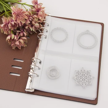 10 Sheets DIY Scrapbooking Cutting Dies Stencil Storage Book  frame Case Synthetic Leather Book Collections 5