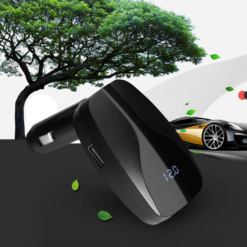 

Car Air Purifier USB Quick Charger Digtal Display Dust Smoke PM2.5 Remover NR-shipping