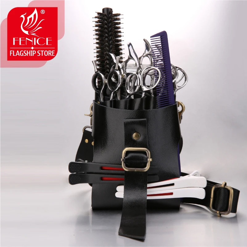 FeniceHigh Quality Buckle Retro Leather Case Hairdressing Barber Salon Holster Pouch Styling Tools Bag for 9 1 FeniceHigh Quality Buckle Retro Leather Case Hairdressing Barber Salon Holster Pouch Styling Tools Bag for 9 2