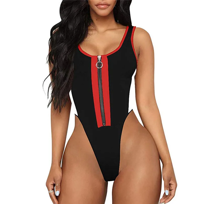 

Ladies Zipper O Neck Bodysuit Sexy Party Sleeveless Tops Leotard Bodysuit Women Bodycon Jumpsuit Playsuit Feminino 40APR11