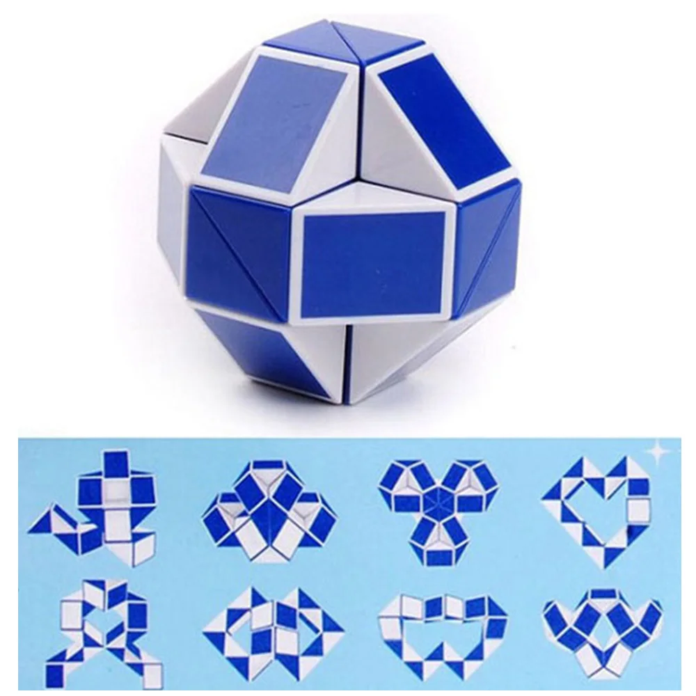 3D Magic Cube Segments Speed Snake Magic Cube Puzzle Sticker Educational Toys Kid for Children