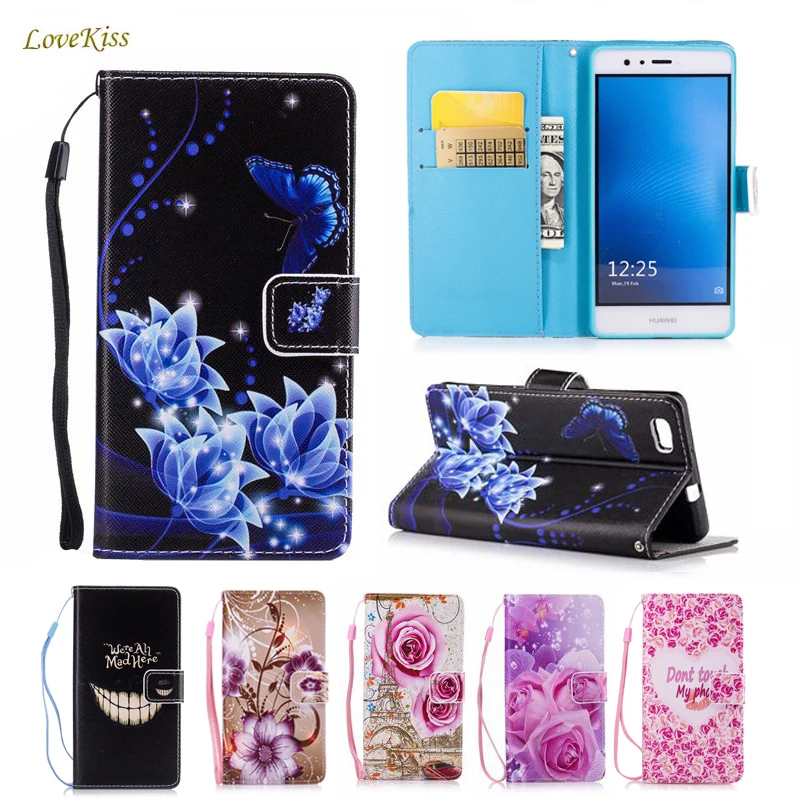 Кожаный чехол книжка с подставкой для Huawei P10 P8 P9 Lite Mini 2017 Y5 II III Y7 Prime Y6 Pro Honor 5A 6C 6X 8