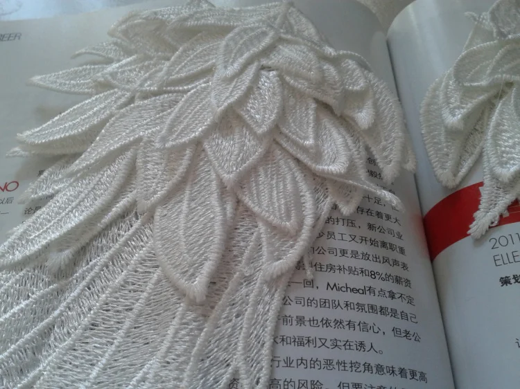 Нашивки Крылья ангела для женщин пошив одежды на вышитый патч образец Аппликации Аксессуары для одежды Diy черный белый