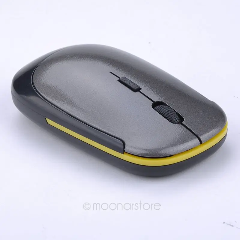 2 4GHz Wireless Mouse Ultra Slim Mini USB Receiver Wireless Laser 1600DPI Optical font b Gaming