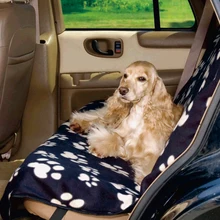 Флисовая Обложка с принтом для собак на заднем сиденье для домашних животных дорожная наружная Подушка коврики Аксессуары Экологичные мягкие для маленьких средних и больших собак