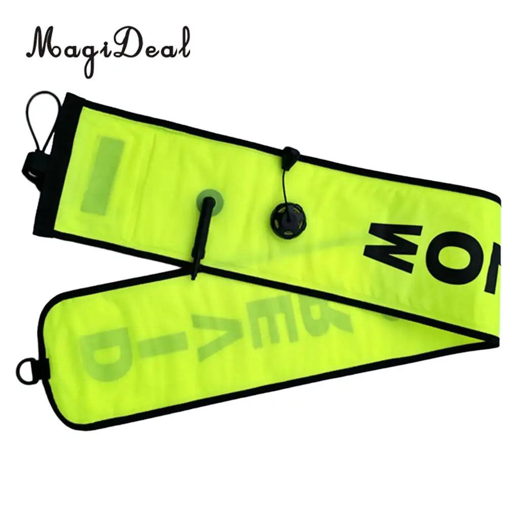 MagiDeal Professional High Visibility Scuba Diving Inflatable Safety Sausage Signal Surface Marker Buoy (SMB) Tube