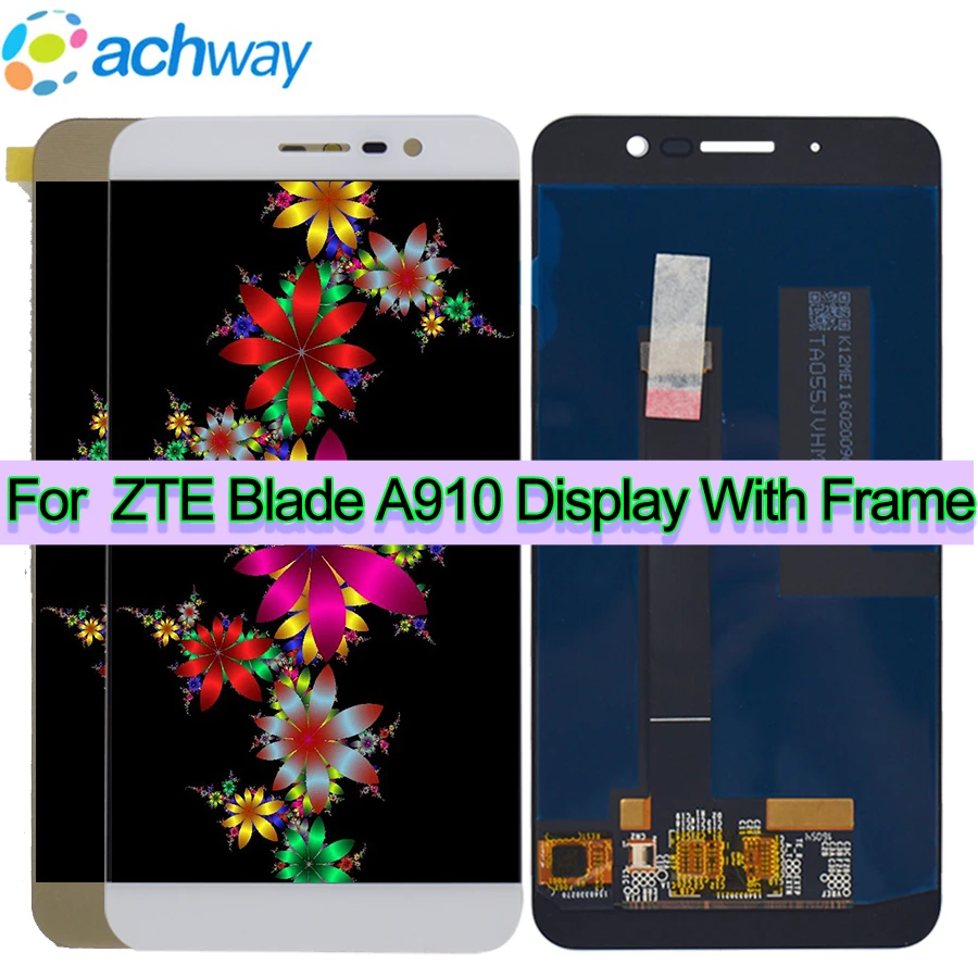

Tested 5.5" Screen For ZTE Blade A910 LCD Display With Touch Screen Digitizer Assembly With Tools For ZTE Blade A910 Display