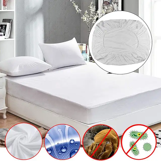 polyester matelas protecteur couverture portable voyage couvre lit textiles anti poussire acariens respirant lit feuille - Acariens Lit polyester matelas protecteur couverture portable voyage couvre lit textiles anti poussire acariens respirant lit feuille - Acariens Lit