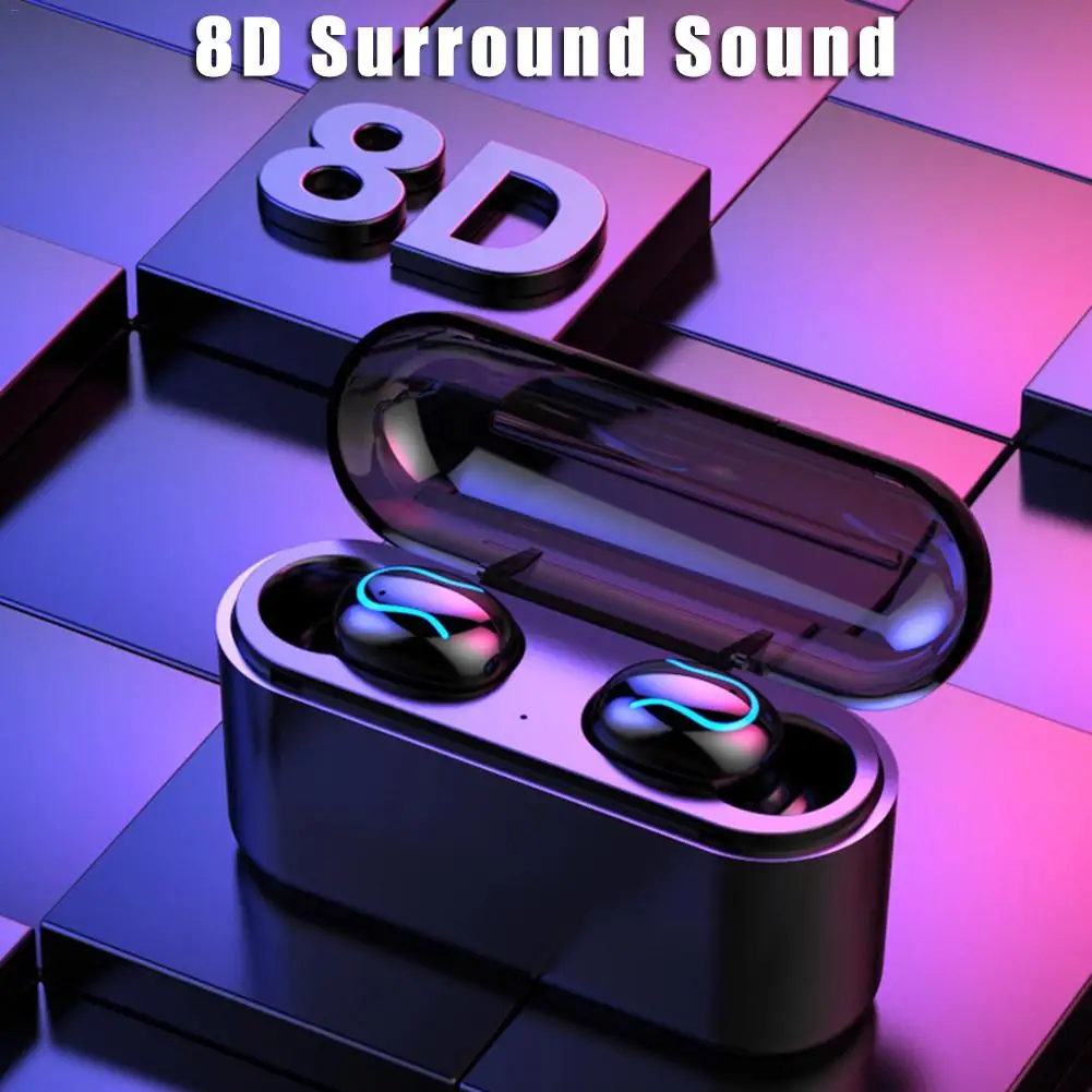 

Bluetooth 5.0 Headset TWS Mini Sports 8D In - Ear Running Wireless Earphones Stereo Noise Cancelling Gaming Headset