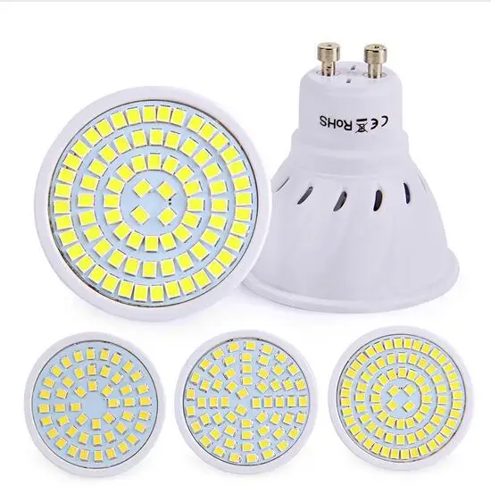 GU10 LED E27 Лампа E14 48 60 80 светодиодов lampara 220V GU 10 bombillas led MR16 gu5.3 лампада точечная лампа