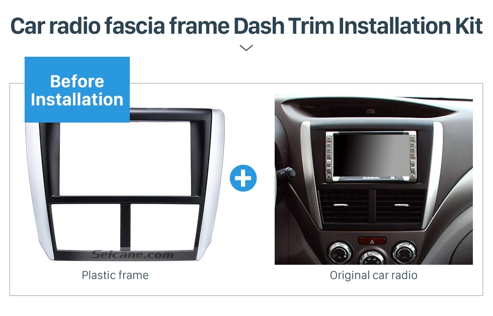 Seicane Двойной Дин Радио фасции для 2008-2013 Subaru Forester Impreza монтажная рамка Dash CD DVD gps объемная панель Черный