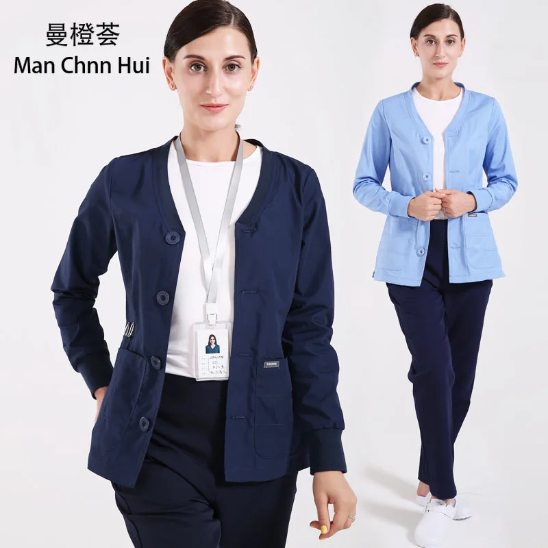 

winter medical jacket overalls doctor nurse outdoor uniform hospital overalls clothes lab coat