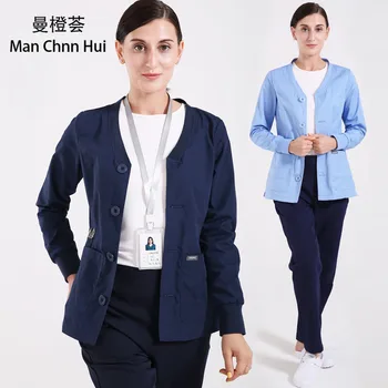 

winter medical jacket overalls doctor nurse outdoor uniform hospital overalls clothes lab coat