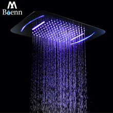 Ceiling Embedded Shower Head LED Light  SUS304 Bathroom  Remote Control Color Shower Waterfall Rainfall Showers 580*380mm