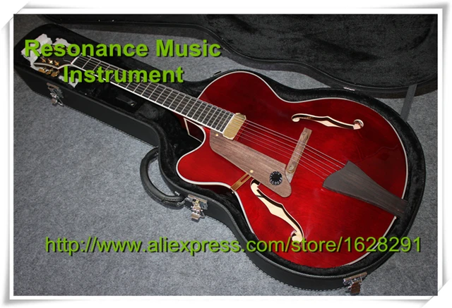 Best price at $416 Cheap 100% Real Pictures G L5 Guitar Left handed Jazz Electric Guitarra with Hard Case