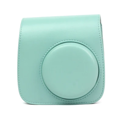 Для Fuji Fujifilm Instax Mini 9 Mini 8 сумка для камеры из искусственной кожи Аксессуары для мгновенной камеры сумка на плечо защитный чехол+ ремень - Цвет: Green