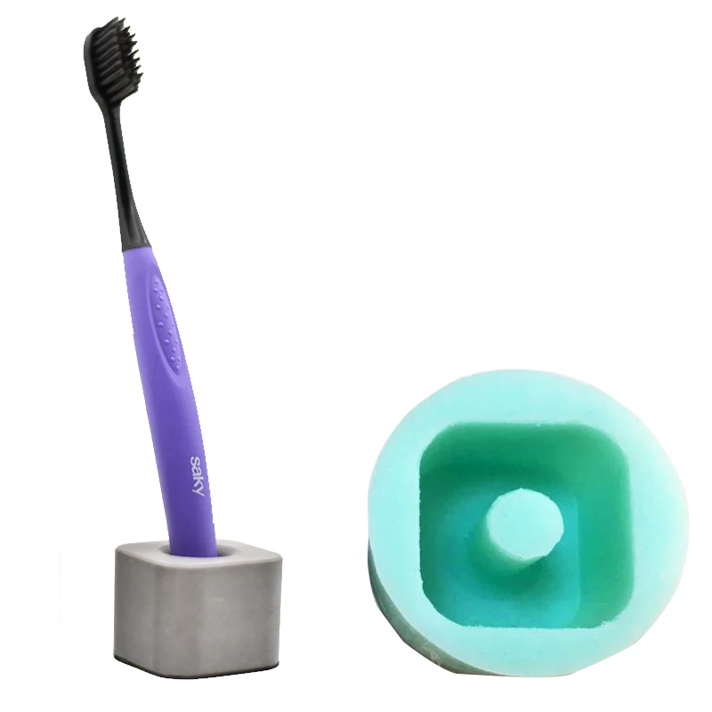 Silica gel silicone mold cement toothbrush holder tooth brush seat