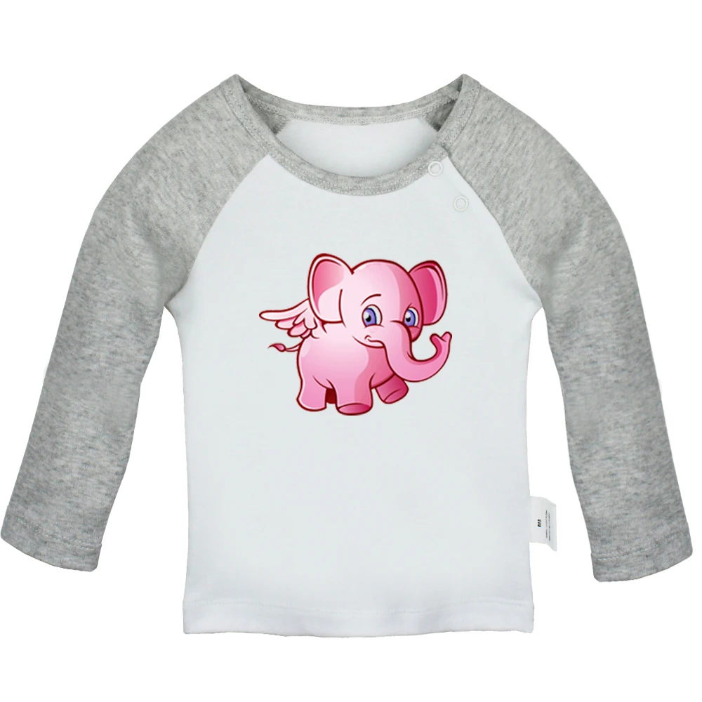 Сказка Мико и Свирепый тигр сердитый цыпленок розовый Dumbo новорожденных Футболки для малышей Графический Реглан цвет футболки с длинными рукавами