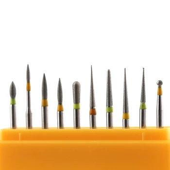 

10 pcs/set Dental Diamond Burs Drills for Teeth Health Porcelain FG-105 Ceramics Composite Polishing High Speed Emery Burs