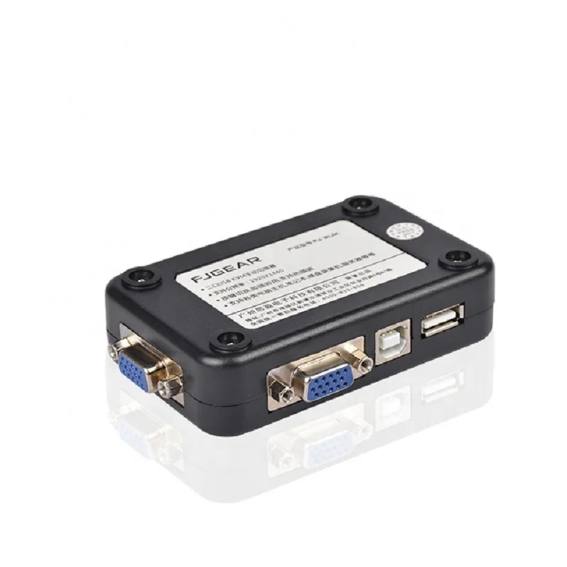  2 port usb kvm switch selector manual VGA switcher 2 host shared display mouse and keyboard 1920*14