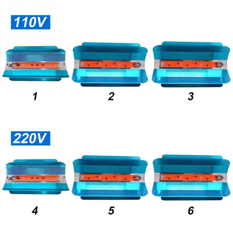 30/50/80 Вт высокой мощности Мощность COB светодиодный Grow светильник полный спектр Водонепроницаемый 220V Крытый парниковый палатка для выращивания растений светодиодное освещение для роста
