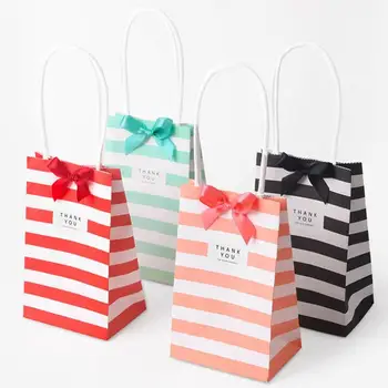 

20pcs Wedding Birthday Decoration Event Party Supplies Small mini Gift Bag with Handles Paper Gift Bag for candy jewelry color