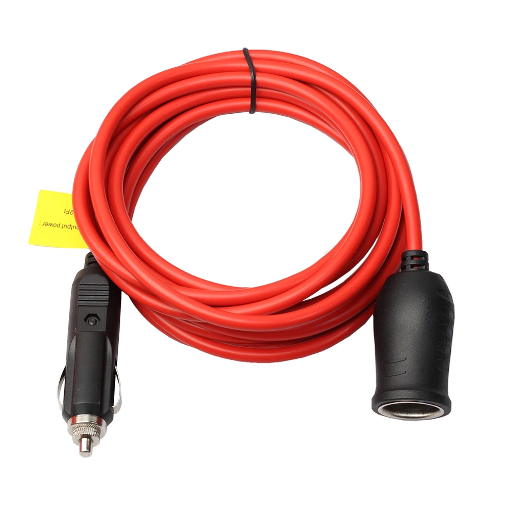 12 V 24 V Cigarette Lighter Extension Cable Plug with 10A Fuse 3.6M