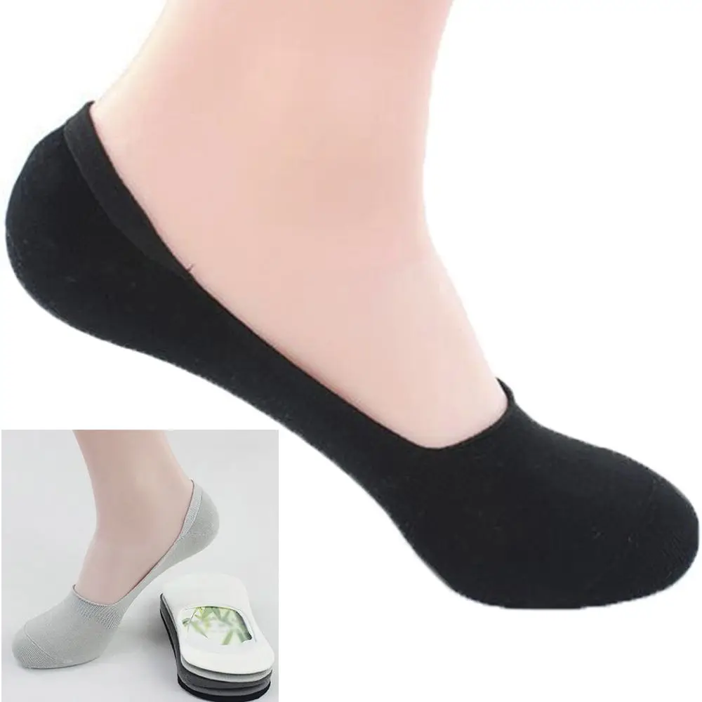 

1Pair Fashion Unisex Women Men Boat Non-Slip Invisible No Show Nonslip Liner Low Cut Soft Breathable Short Socks