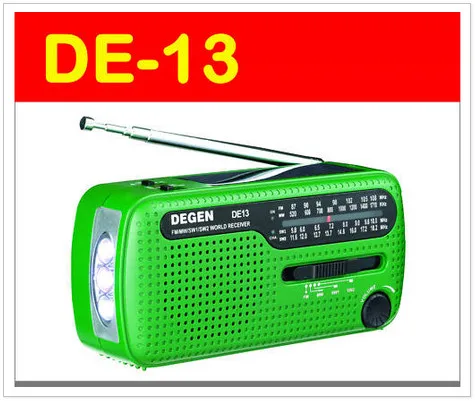 

DEGEN DE13 FM/ AM/ SW Hand Cranking + Solar Power Radio
