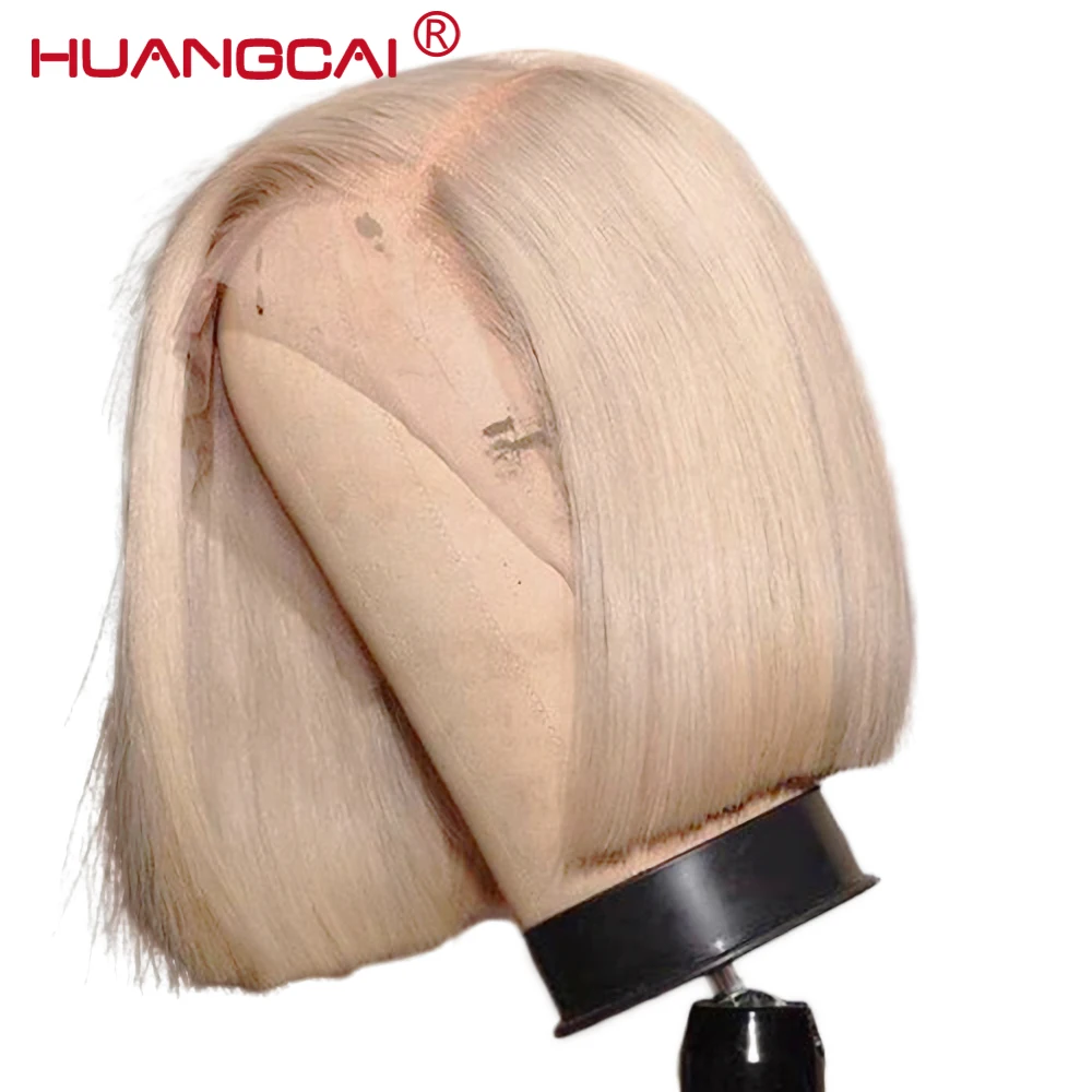 Короткий парик-Боб 613 блонд бразильские прямые волосы кружева передние человеческие волосы парики предварительно сорванные с Детские
