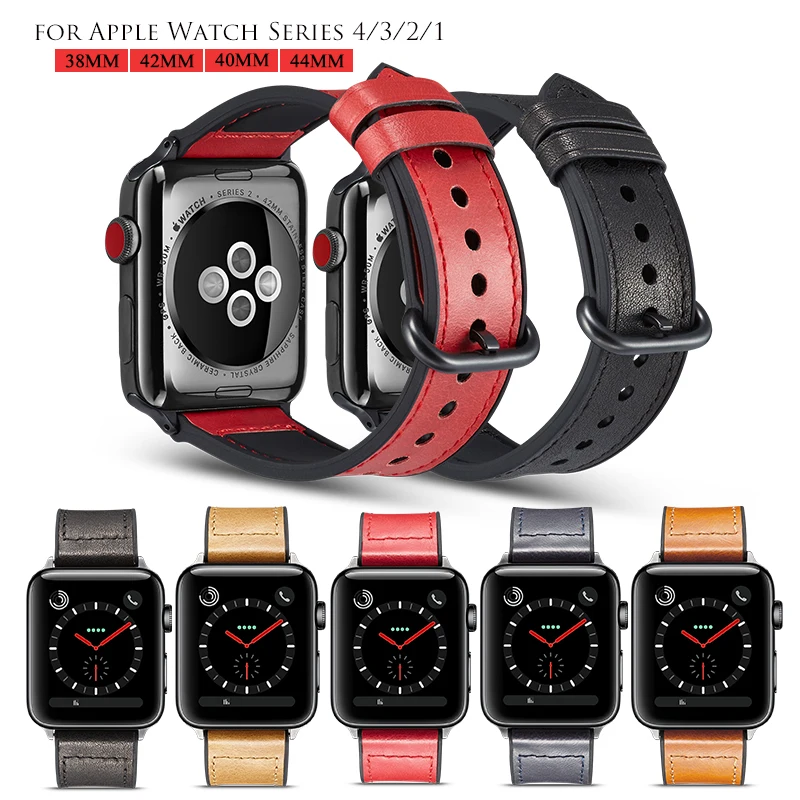 Кожаный ремешок для наручных часов Apple Watch версии 44 мм 40 38 42 iWatch версия серии 4/3/2/1