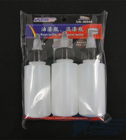 

3pcs U-STAR UA-90046 60ml Paint Mixing Bottle,Mixed Paint Bottle,Model Making Kits