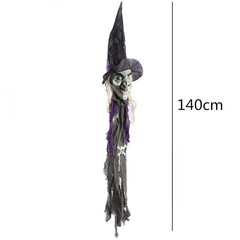 Украшение ведьмы для украшения Хеллоуин висящая ведьма-кукла с страшными глазами звук Хэллоуин Ужасы игрушки электрические Hanuted куклы