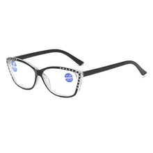 Новые женские мужские очки для чтения анти-синий свет анти радиационное покрытие пленка имитация бриллиантов Пресбиопия 1,0 до 4,0 R088