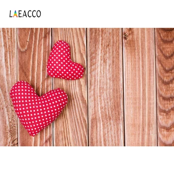 

Laeacco Wood Backdrops Planks Board Knitted Heart Array Baby Doll Pet Portrait Photographic Backgrounds Photocall Photo Stuido