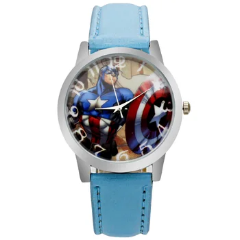 

3DSuperman Pattern Children's Watch Hot Sale Kids Leather Stainless Steel Dial Quartz Boy Sports Clock Cute Girl Pink Watch Gift