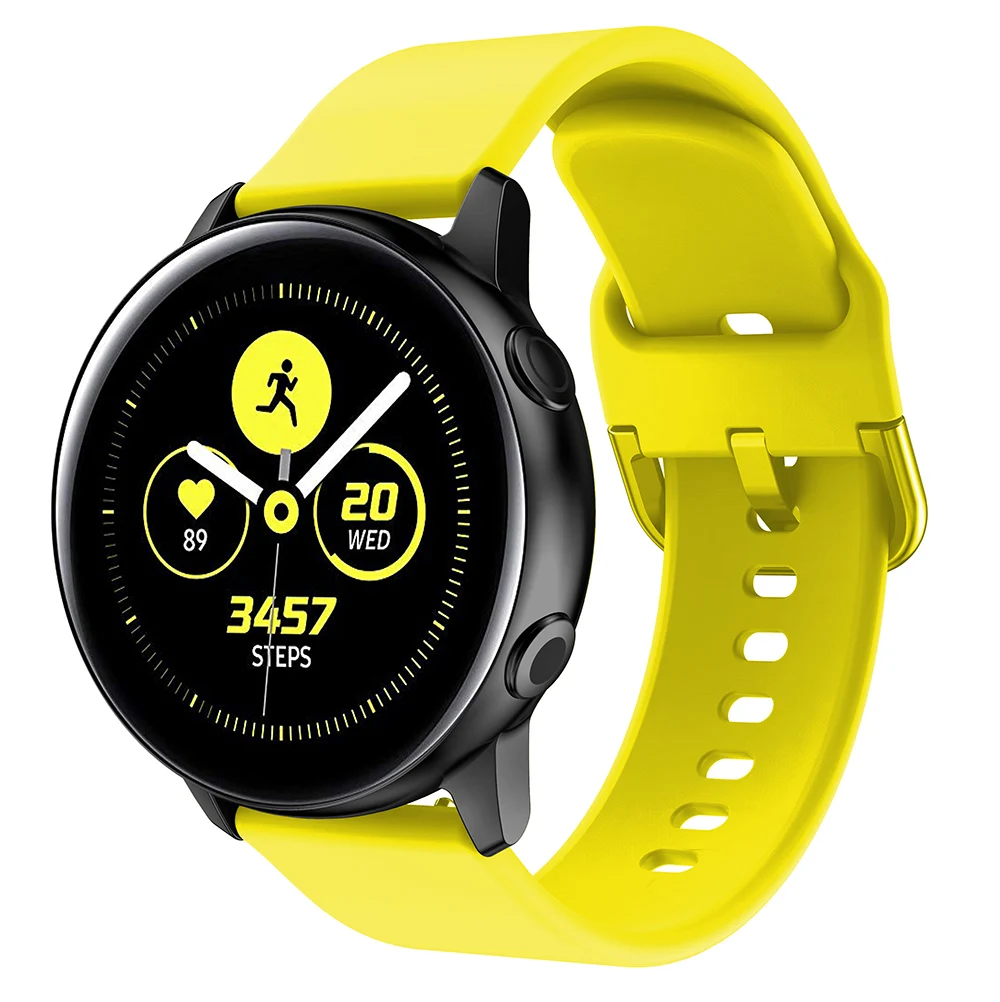 Силиконовый ремешок для часов samsung Galaxy Active Galaxy 42 Band 20 мм s2 Band Amazfit Bip Youth/gear Sport/Garmin vivoactive 3